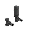 K-Rad Designer Thermostatic Radiator Valve Angled Twin Pack | Anthracite