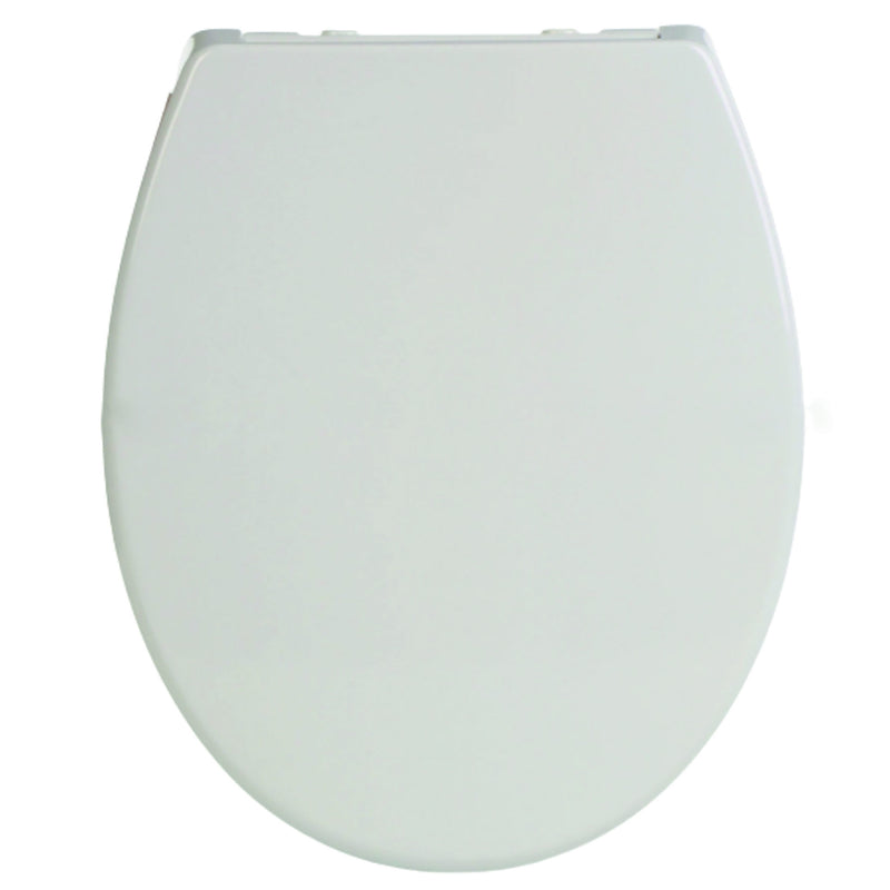 SOFT CLOSE QUICK RELEASE THERMOPLASTIC PLASTIC TOILET SEAT - WHITE