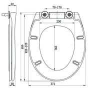 SOFT CLOSE QUICK RELEASE THERMOPLASTIC PLASTIC TOILET SEAT - WHITE
