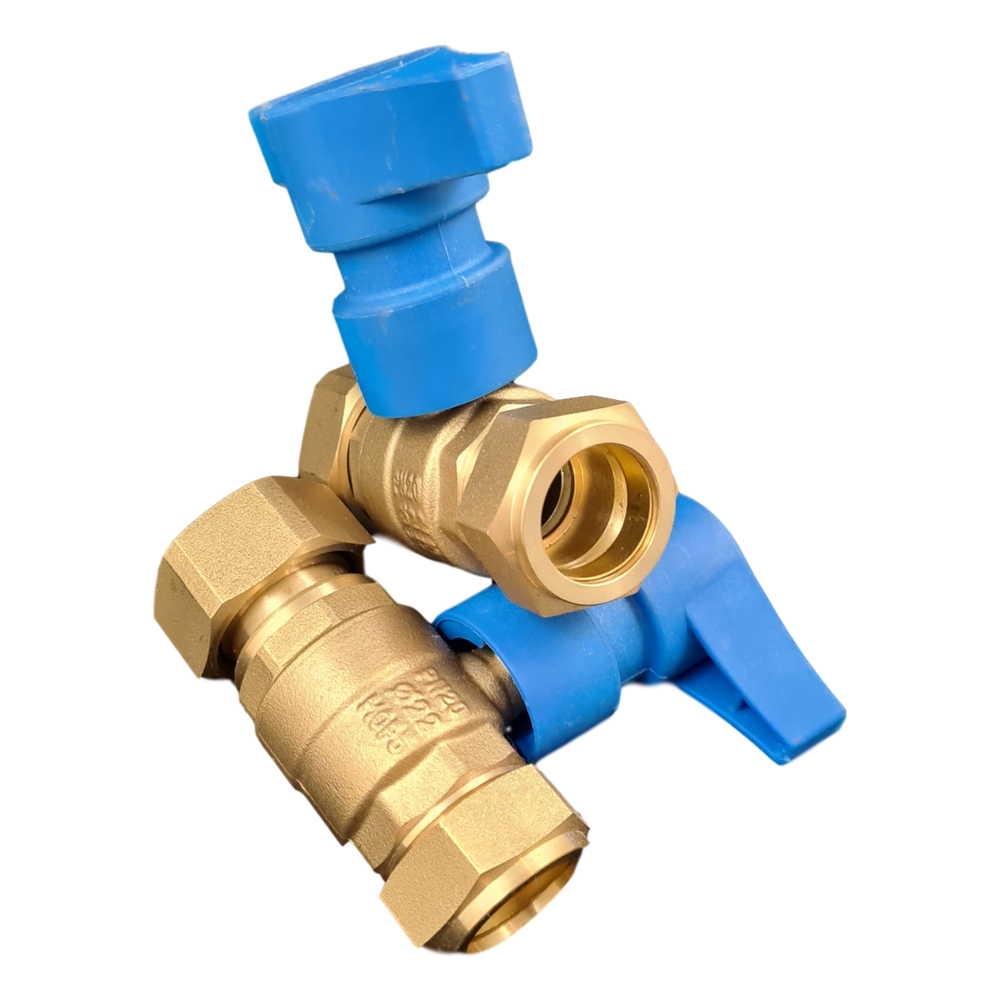 Boiler-M8 Isolation Valves 22 mm (Pair) – Full-Bore Compression Valves for Magnetic Filter Installations