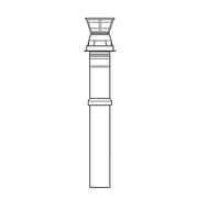 Baxi Vertical Flue Terminal Black 5118576 Roof Flue Kit