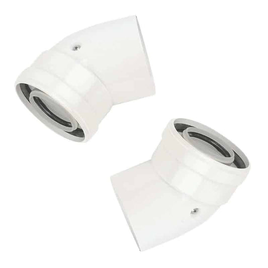 Baxi Multifit 60/100 Pair of 135° Flue Bends – Boiler Flue Accessory 720647901