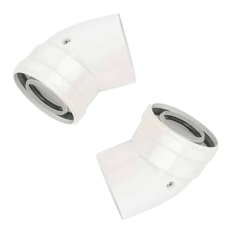 Baxi Multifit 60/100 Pair of 135° Flue Bends – Boiler Flue Accessory 720647901
