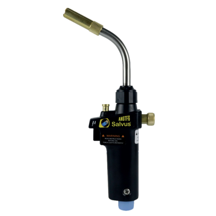 Salvus ANGTFG Turbo Torch — CGA600, Piezo, 360° Swivel (Propane/MAP-X)