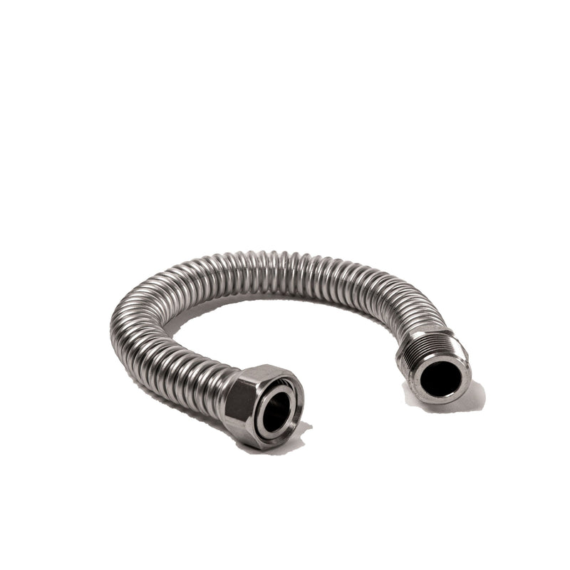 RIDGELINE 1/2" Female × 1/2" Male 300mm Full Bore Flexible Connector (WRAS & Kiwa Approved)