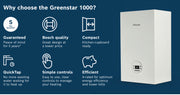 Worcester Greenstar 1000 30kW Combi Boiler Pack with Flue & Boiler-M8 22mm Filter