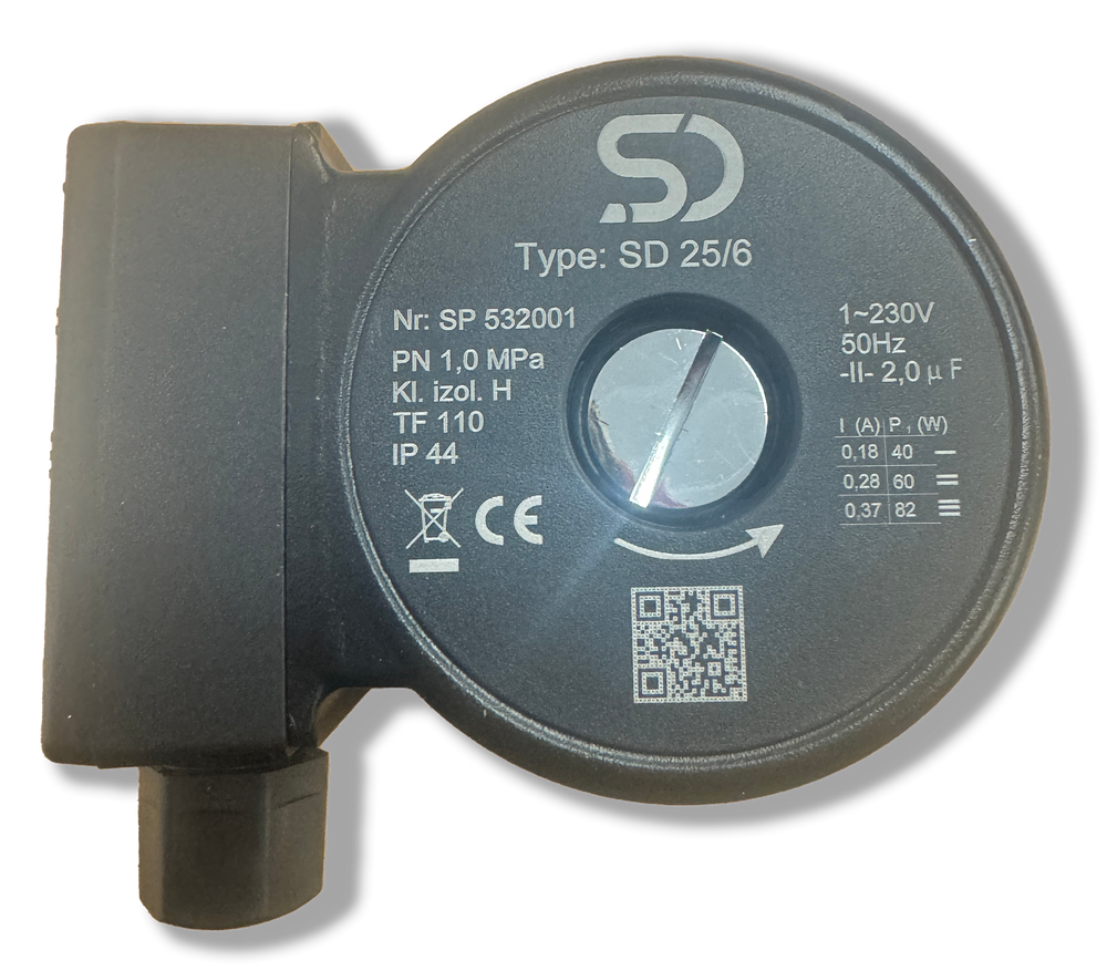 SD Standard Circulator Pump SD 25/6/130 6m Head Only 4.3m³/h 130mm Heating Pump 230V