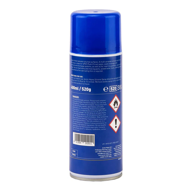Arctic Hayes Silicone Spray 400ml — PH040 (WRAS Approved)