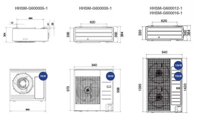 Samsung R32 Monobloc Air Source Heat Pump 5kW - 16kW