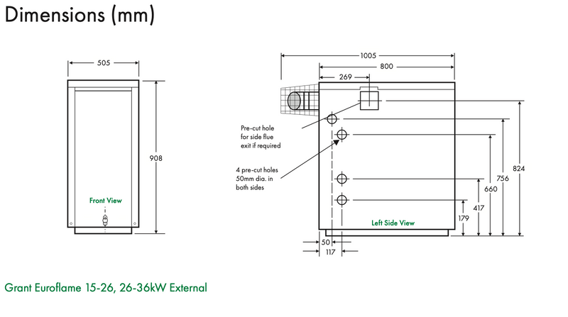 Grant Euroflame HE 50-90 External Oil Boiler Burner