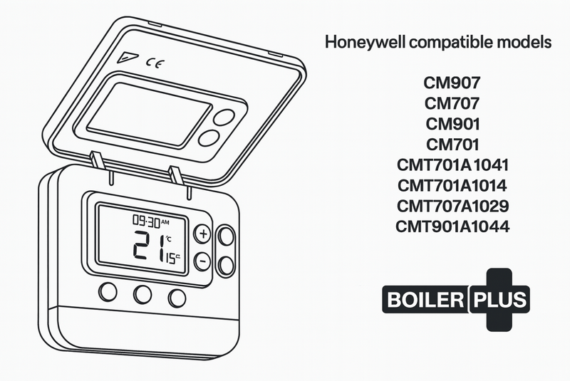 Honeywell CM907 CM901 CM707 CM701 CMT Wired Room Thermostat TTHWP - (ENGO E901 Wired Will Be Provided)