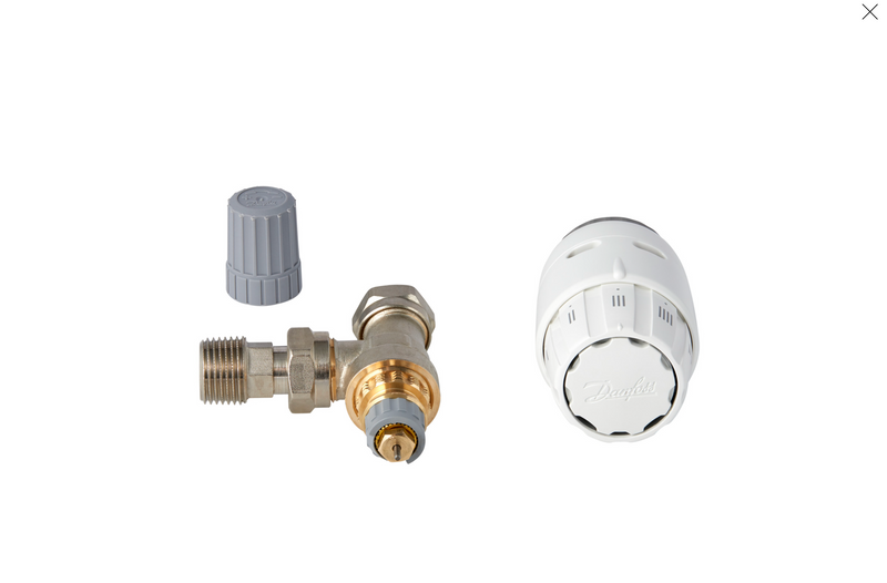 Danfoss RAS-C2 Combi Pack - 013G6060 White Sensor Angle Valve 15mm