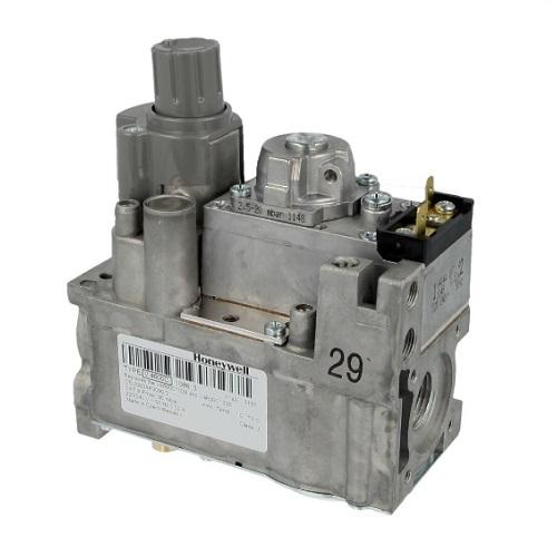Glow-worm / Honeywell Gas Valve — Part No. V4600C1086 (1/2" 240V, Grey Push-Button)
