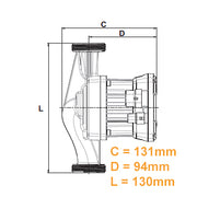 Boiler-M8 RS25/6EAY-130 iPWM Circulation Pump 6m Head