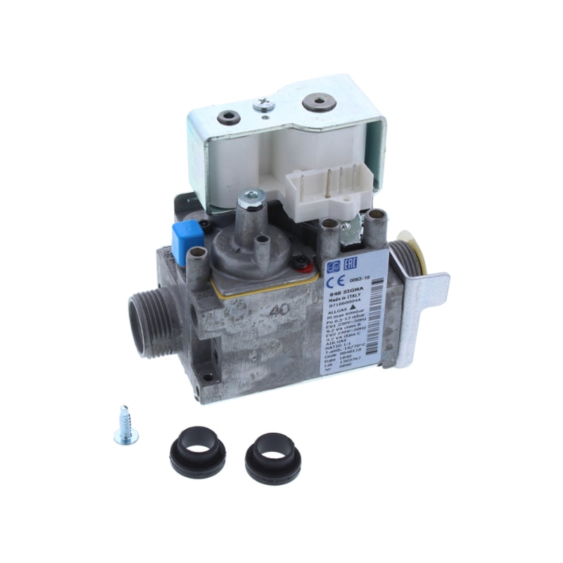 Worcester Bosch Gas Valve & Bracket Assembly — Part No. 8716117868 (SIT 848 Sigma | Greenstar Compact)