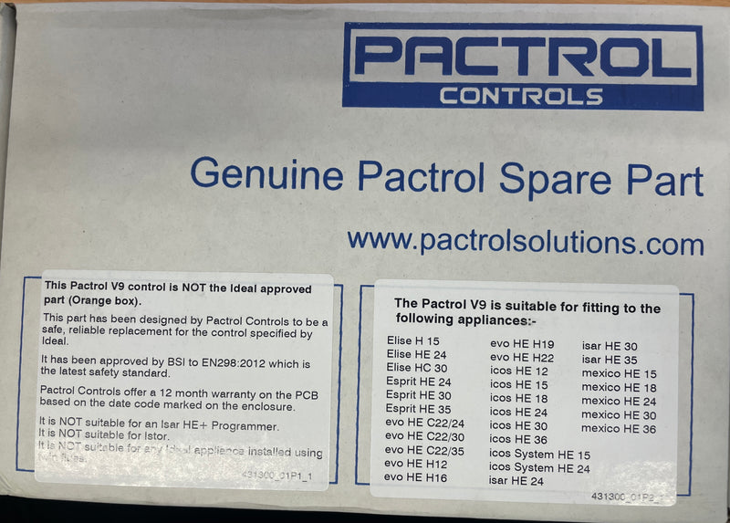 Pactrol V9 PCB | IDEAL 174486 / 8716116717 REPLACEMENT