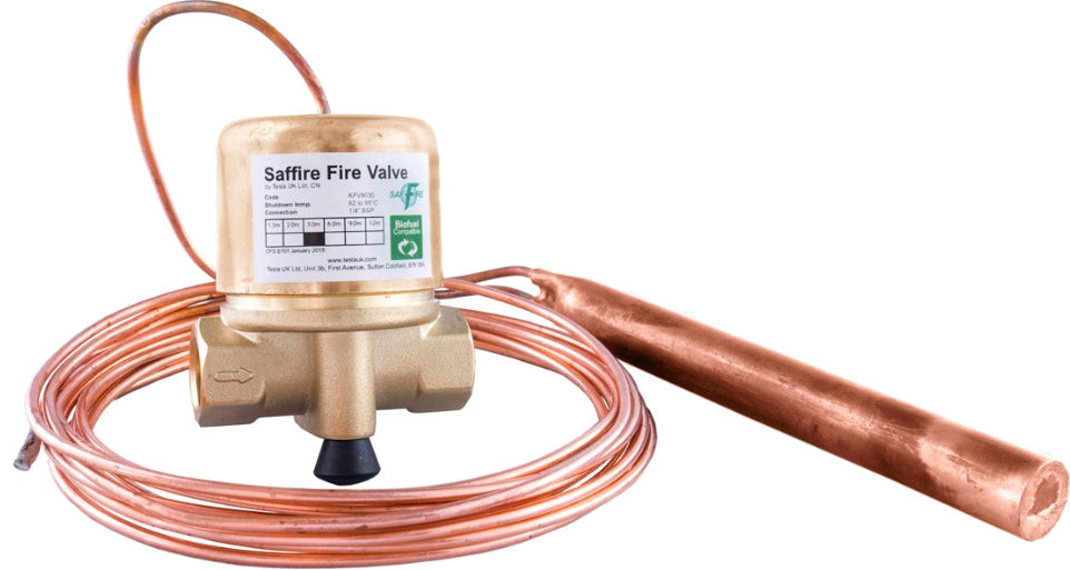 Saffire Remote Fire Valve 1/4" 90 Degree 2 Metre