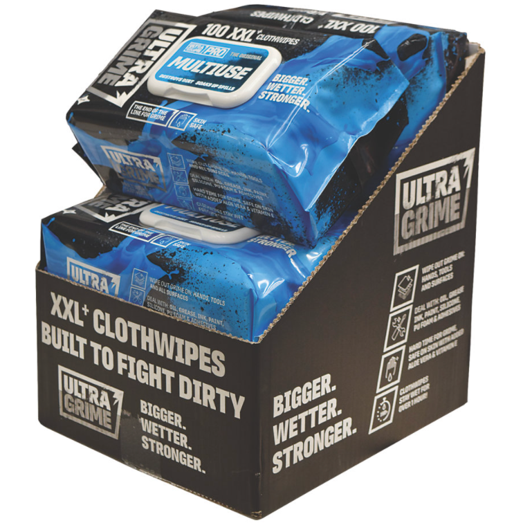 Ultra-Grime Cleaning Wipes - 600 Count | Heavy-Duty, Versatile Cleaning Solution