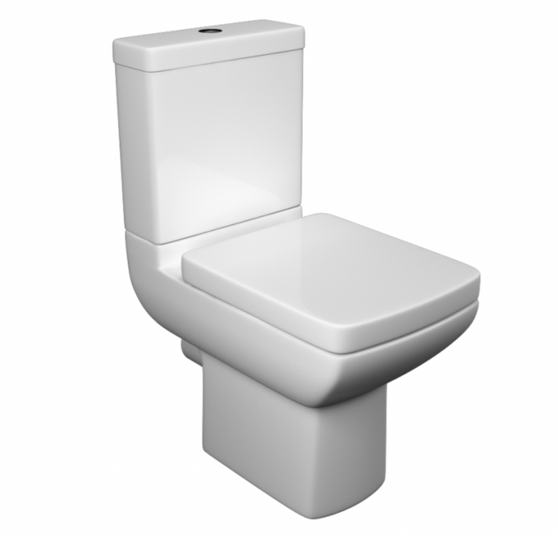 Kartell Pure Close Coupled Toilet Pan, Cistern & Soft Close Seat