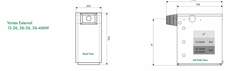 Grant Vortex External Combi Boiler | 26kw or 36kw