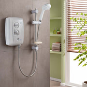 Triton T80Z Fast-Fit Electric Shower — White/Chrome | 8.5kW, 9.5kW & 10.5kW